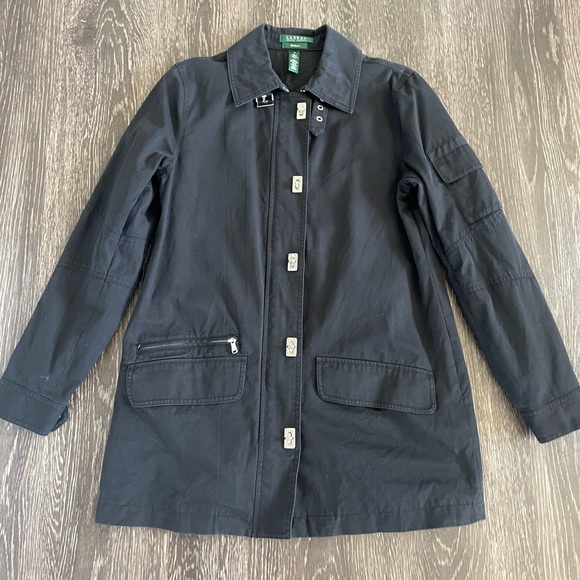 Ralph Lauren  Exclusive Black Coat Medium - Picture 4 of 14